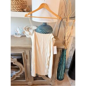 NWT Valentino Roma Ruffle Front Mini Dress Women Cream Size 4